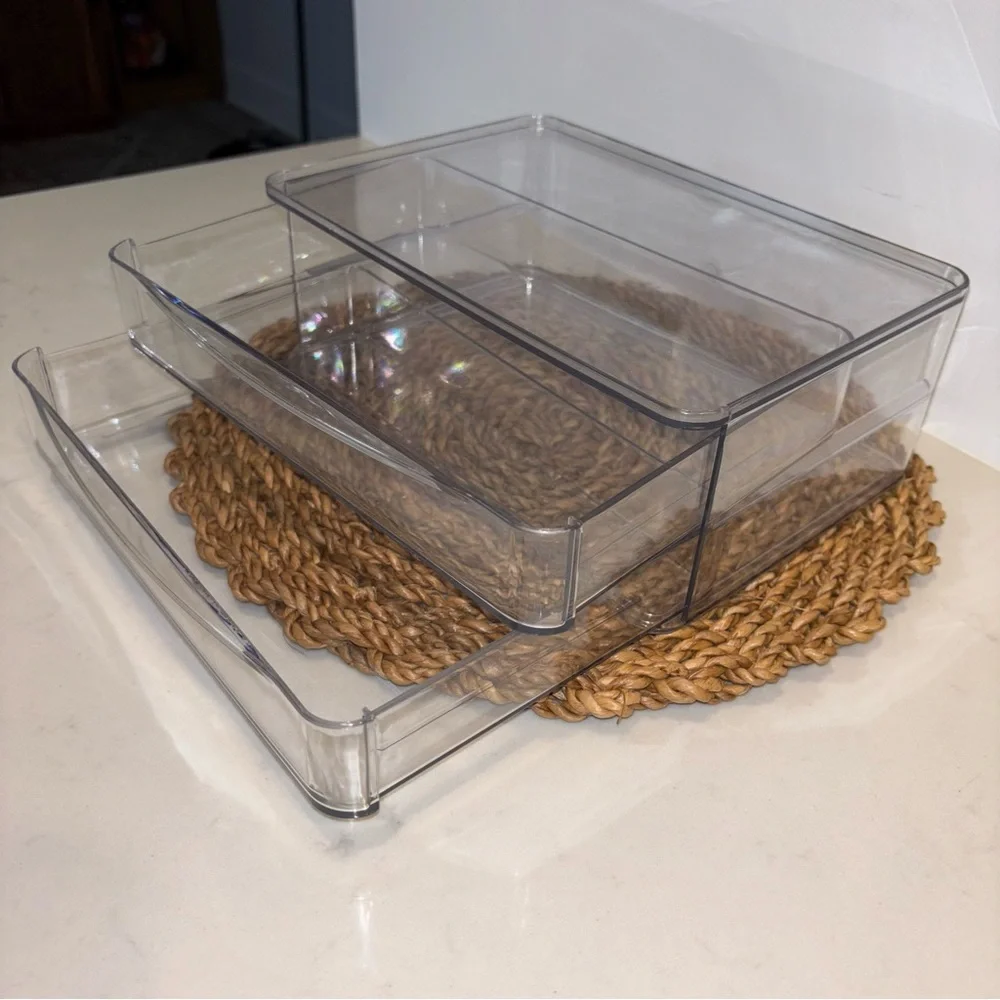 Clear acrylic Organizer drawer storage makeup jewelry case